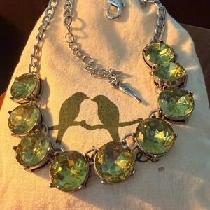 Green Crystal Statement Necklace 
B1